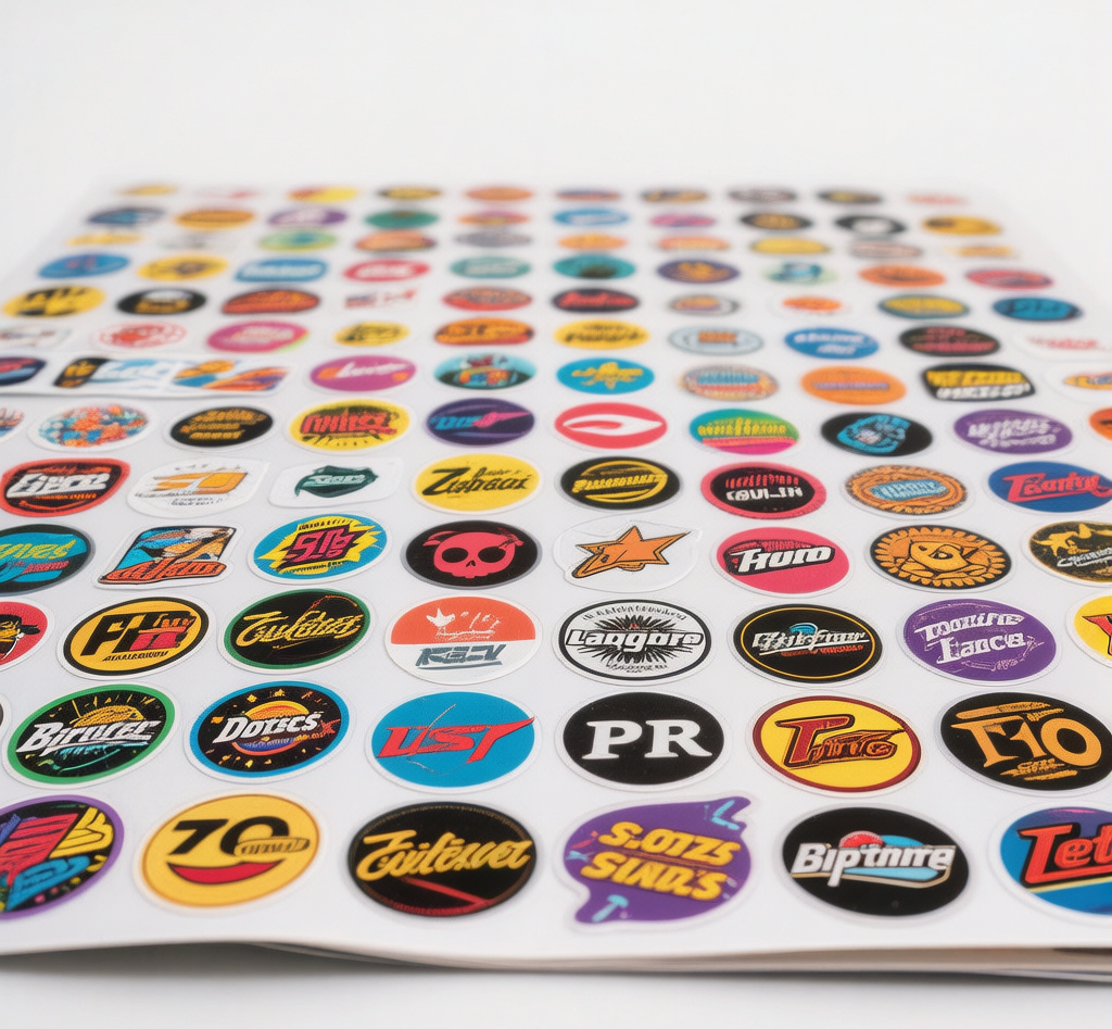 Custom sticker sheets with multiple printed designs